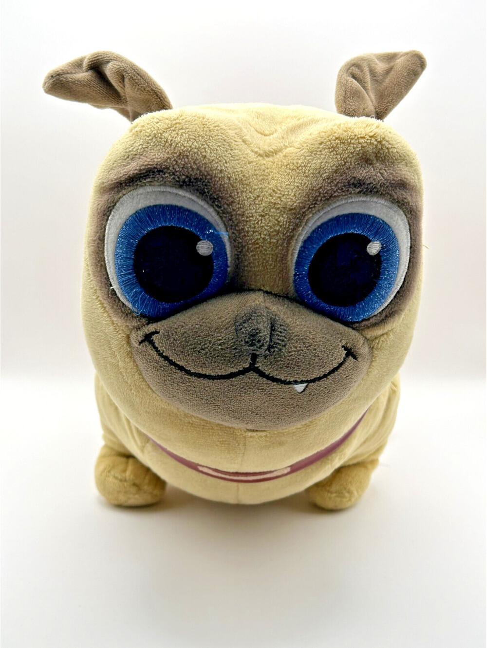 Puppy Dog Pals Rolly Pug Plush Tan Red Bone Collar